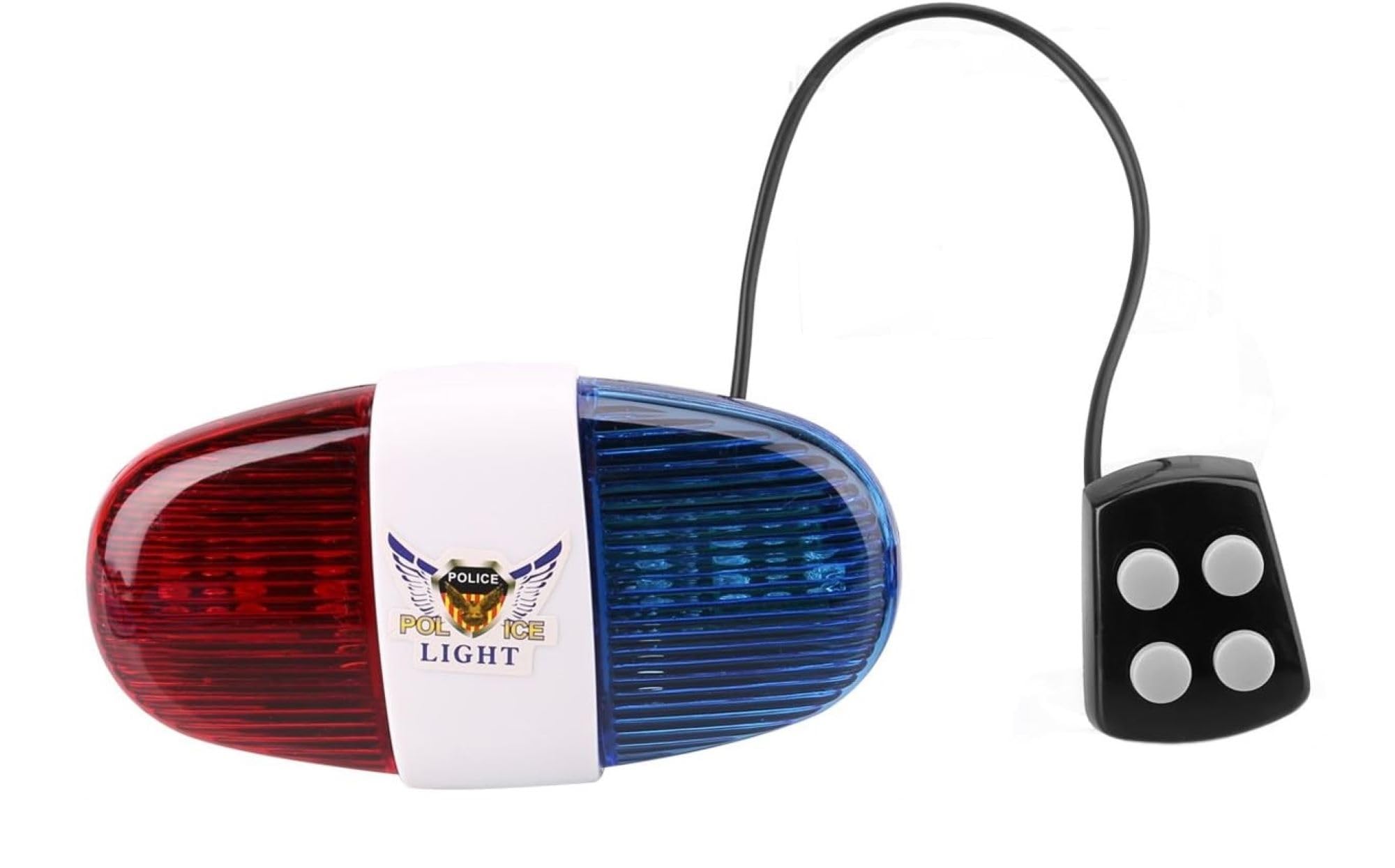 Inditradition 2 In 1 Bicycle Police Headlight & Horn Device | Police Style LED Flash Light & Police Siren Horn (6 LED's + 4 Sounds, Waterproof)