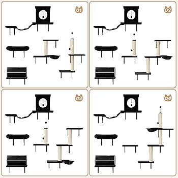 【M3059-100-69】キャットウォーク　7つセット　猫用　キャットステップ 楽天市場】キャットウォーク 7つセット 木製 吊り橋 DIY