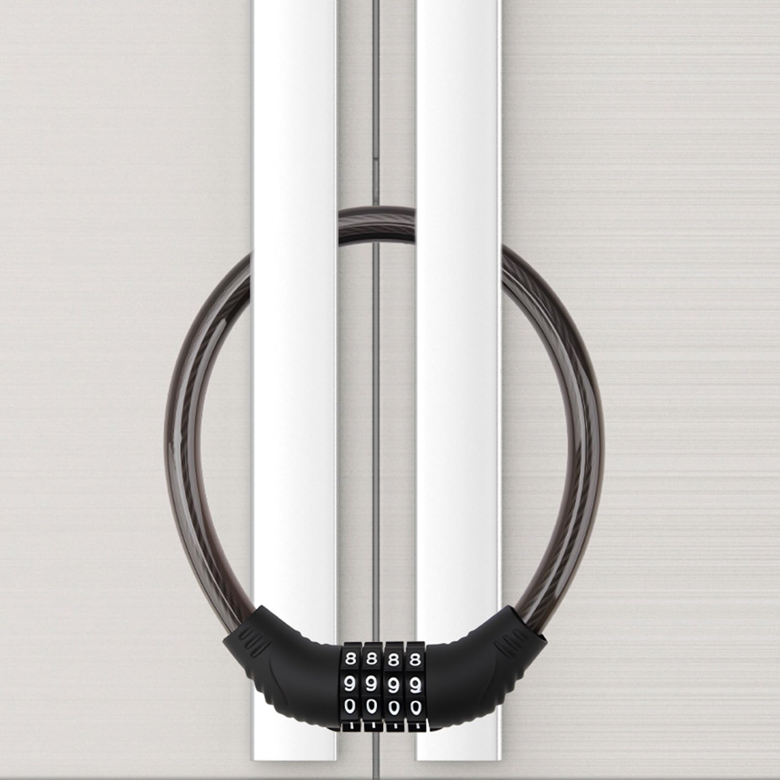 Refrigerator Lock, 4-Digit Combination Fridge Lock High-Security Refrigerator Part for French-Door Refrigerators, Easy to Install and Use, Compatible with Most Kitchen Appliances (Black 1pc)