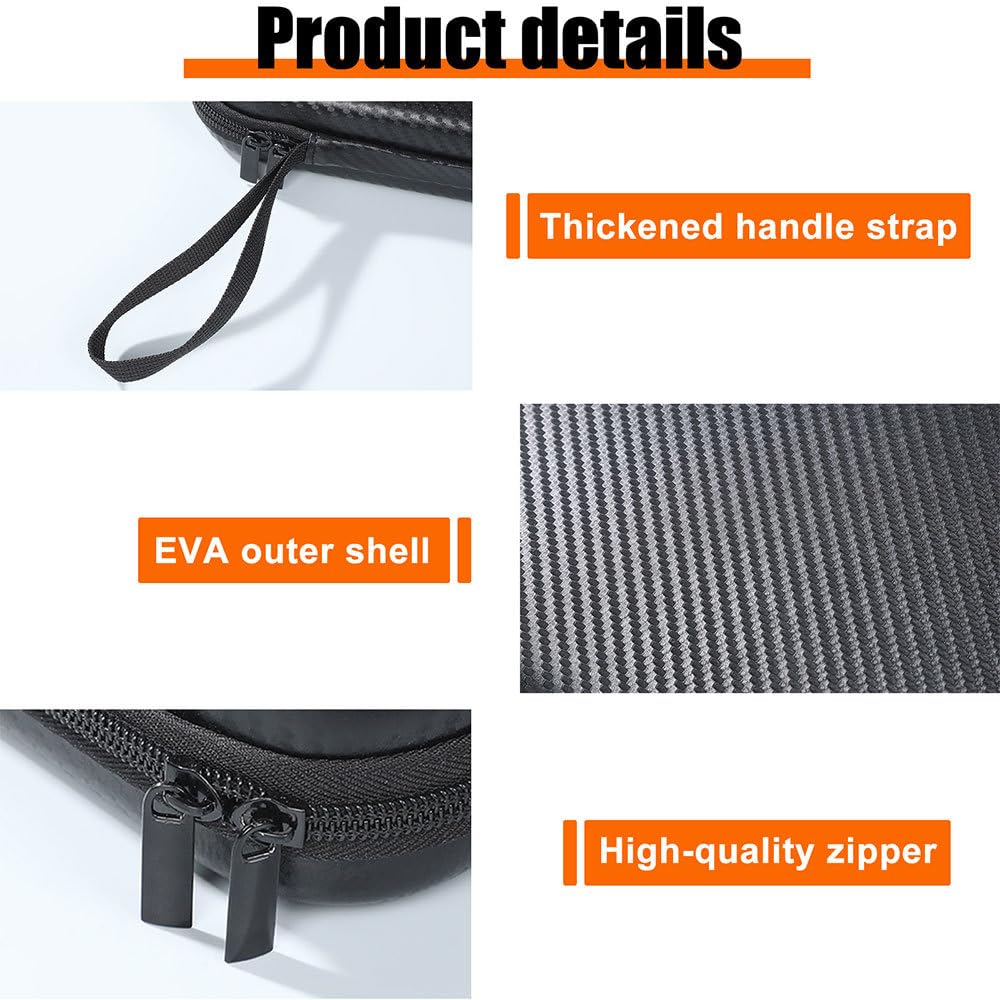 MiOYOOW Custodia per Racchette da Ping Pong, Custodie per Racchetta da Ping Pong con Tracolla Portatile, Borsa per Attrezzatura per Adatta per 2 Racchette e 6 Palline, Borsa Rigida Racchetta