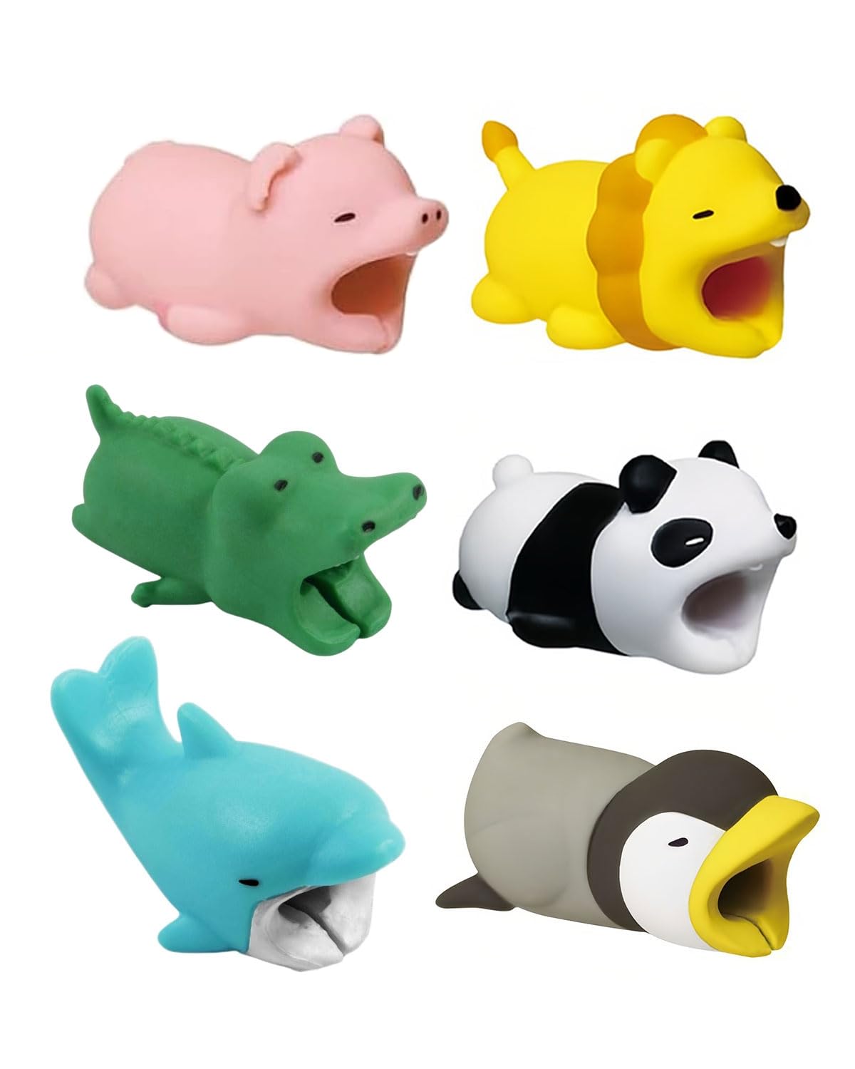 6pcs Cable Protector, Copertura Protettiva per Cavi Dati Animali, Protezione per Cavo per Morso per Cavo, Adatto per la Maggior Parte Delle Linee Dati per Telefono Cellulare