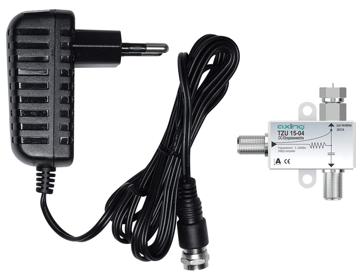Axing TZU 110-04 - Set alimentazione a distanza con alimentatore di rete 12 V DVB-C SAT 5-2400 MHz