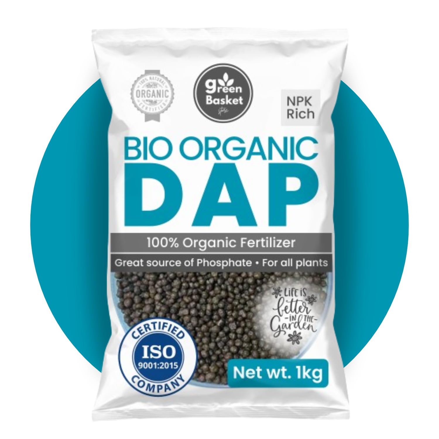 Green Basket Bio Organic DAP | Complete Plant Nutrient and Plant Booster Fertilizer | for Indoor and Outdoor Plants | for Kitchen and Home Gardeners | 1kg, Granules (B0D5MJGSJB) Amazon Price History, Amazon Price Tracker