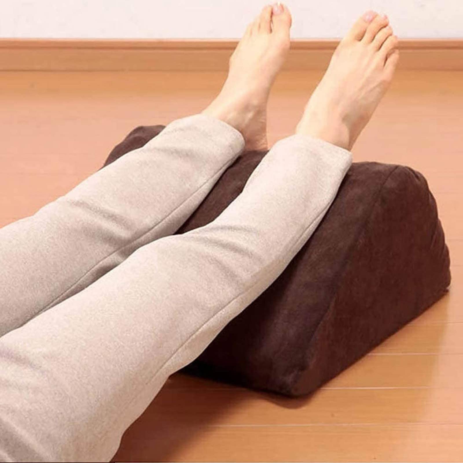 Almohada de cuña para descanso de piernas, almohada de apoyo de espuma de elevación, cojín para descanso de piernas, cojín de elevación de venas para piernas, alivia el dolor de espalda/ciática