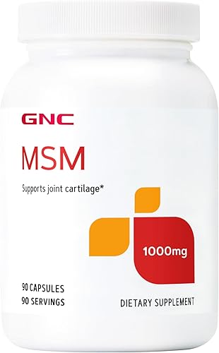 GNC MSM 1000mg, 90 cápsulas, apoya el cartílago articular