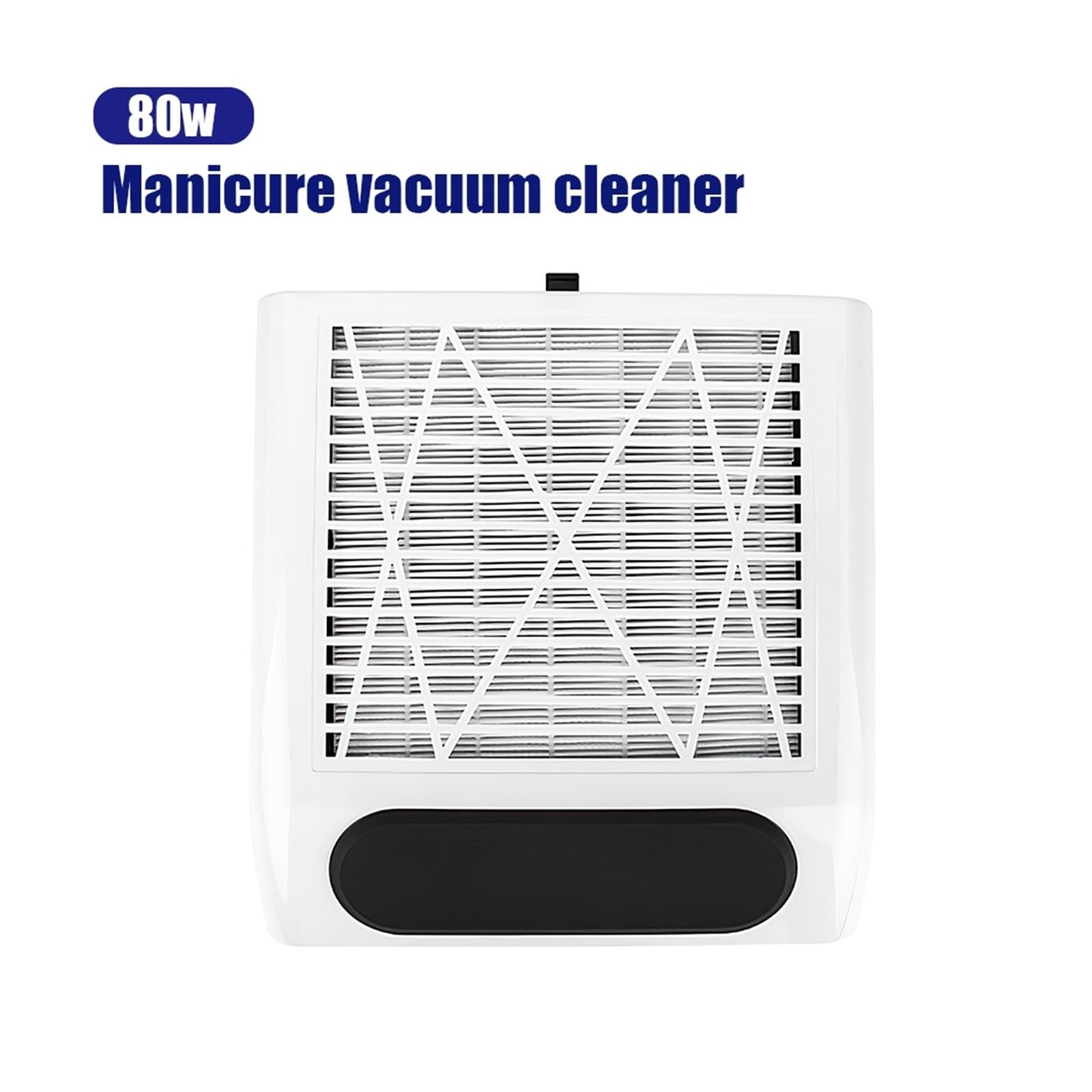 MRKU Aspirateur à poussière pour Ponceuse à Ongles, Filtre Lavable, Aspiration silencieuse, Ventilateur Puissant 80 W avec équipement de manucure Amovible