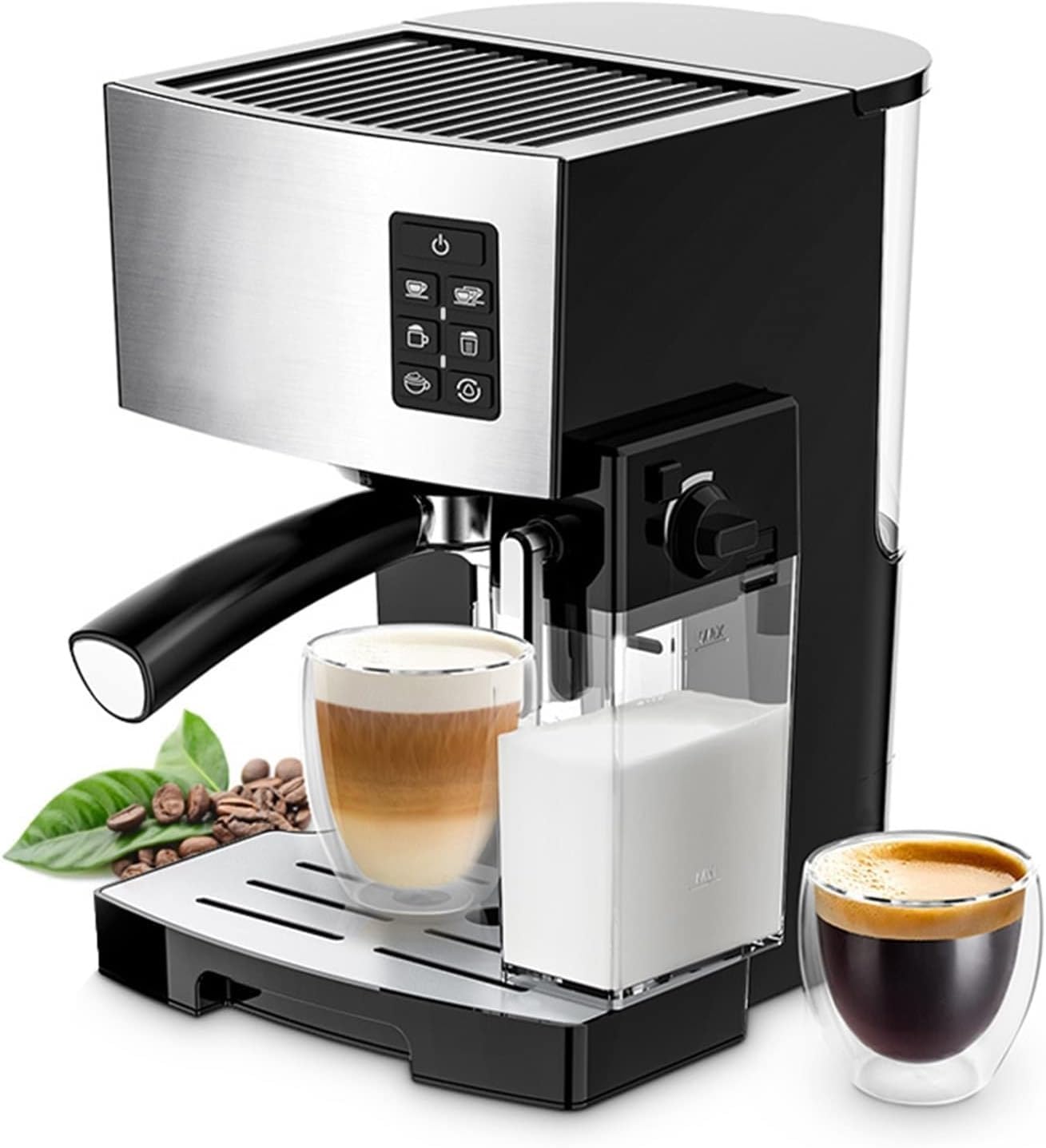 Coffee Machines Espresso Coffee Maker Cappuccino Machine Fast Heating System With Powerful Milk Tank One-Touch Brewing Espresso The