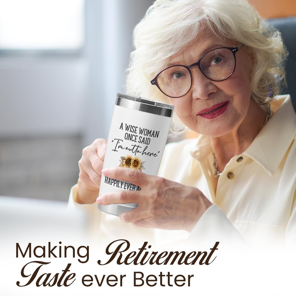 Retirement Gifts For Women 2025 - Retired 2025 Tumbler - A Wise Woman Once Said Stainless Steel Mug 20 Oz - Retirement Cup - Thank You Gifts for Coworkers, Nurse, Boss, Mom, Sister, Teacher - Image 4