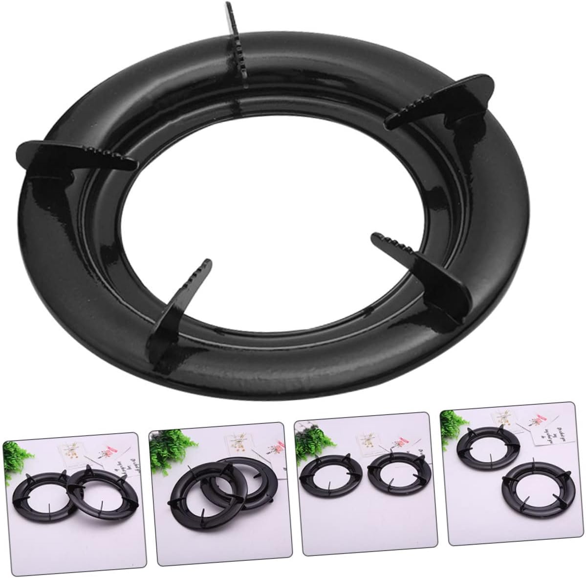 3pcs Sturdy Gas Stove Racks Wok Support Round Wok Ring Burner Rack Replacement