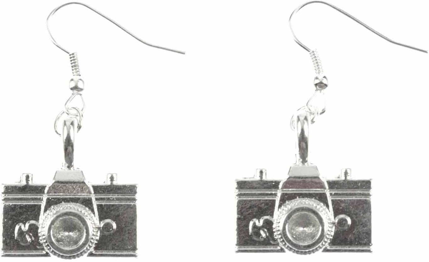 Camera Earrings Miniblings Photographer Photography Silver 2Cm