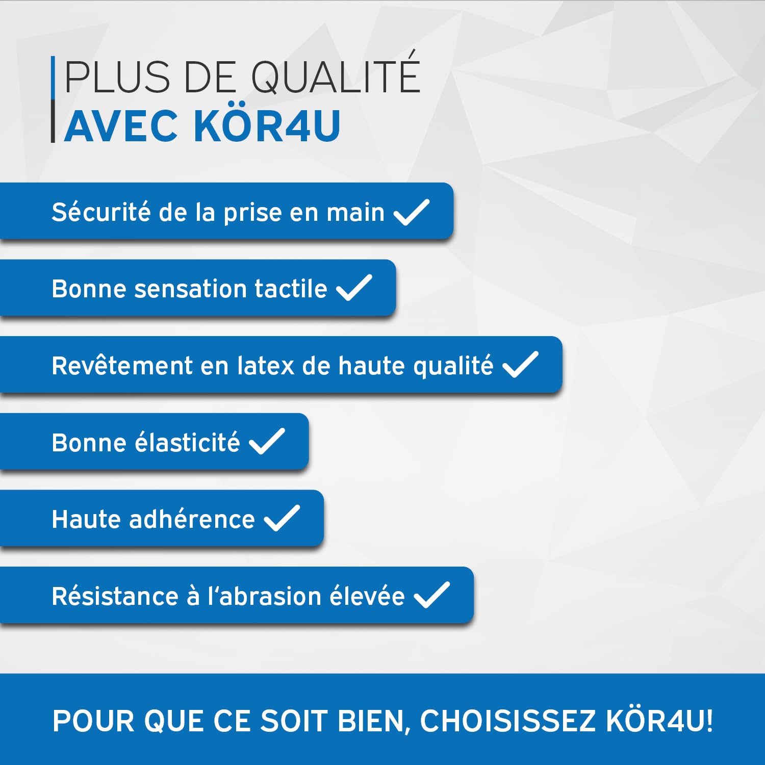 kör4u Lot de 140 paires de gants de travail respirants et enduits Gants de protection Bonne adhérence avec revêtement en latex de haute qualité Haute élasticité