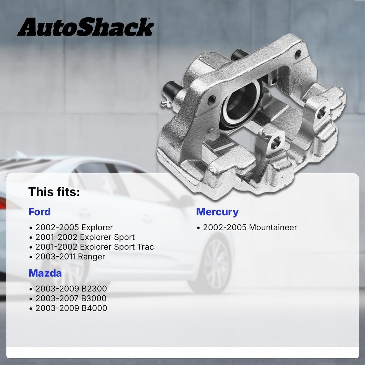 AutoShack Front Brake Calipers Left & Right Replacement for 2003-2011 Ford Ranger 2003-2009 Mazda B2300 2003-2009 Mazda B4000 2002-2005 Ford Explorer 2002-2005 Mercury Mountaineer 2-PC Set