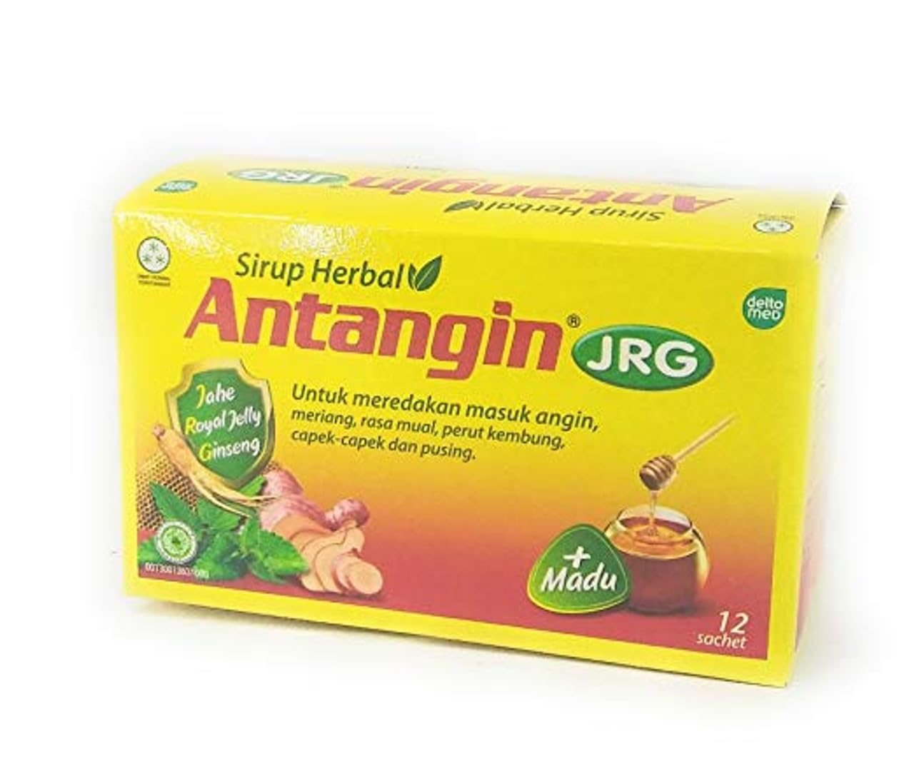 Antangin JRG – Traditionelles Getränk mit Ingwer und Gelée Royale – 12 trinkfertige Beutel – Indonesisches Rezept mit natürlichen Pflanzenstoffen