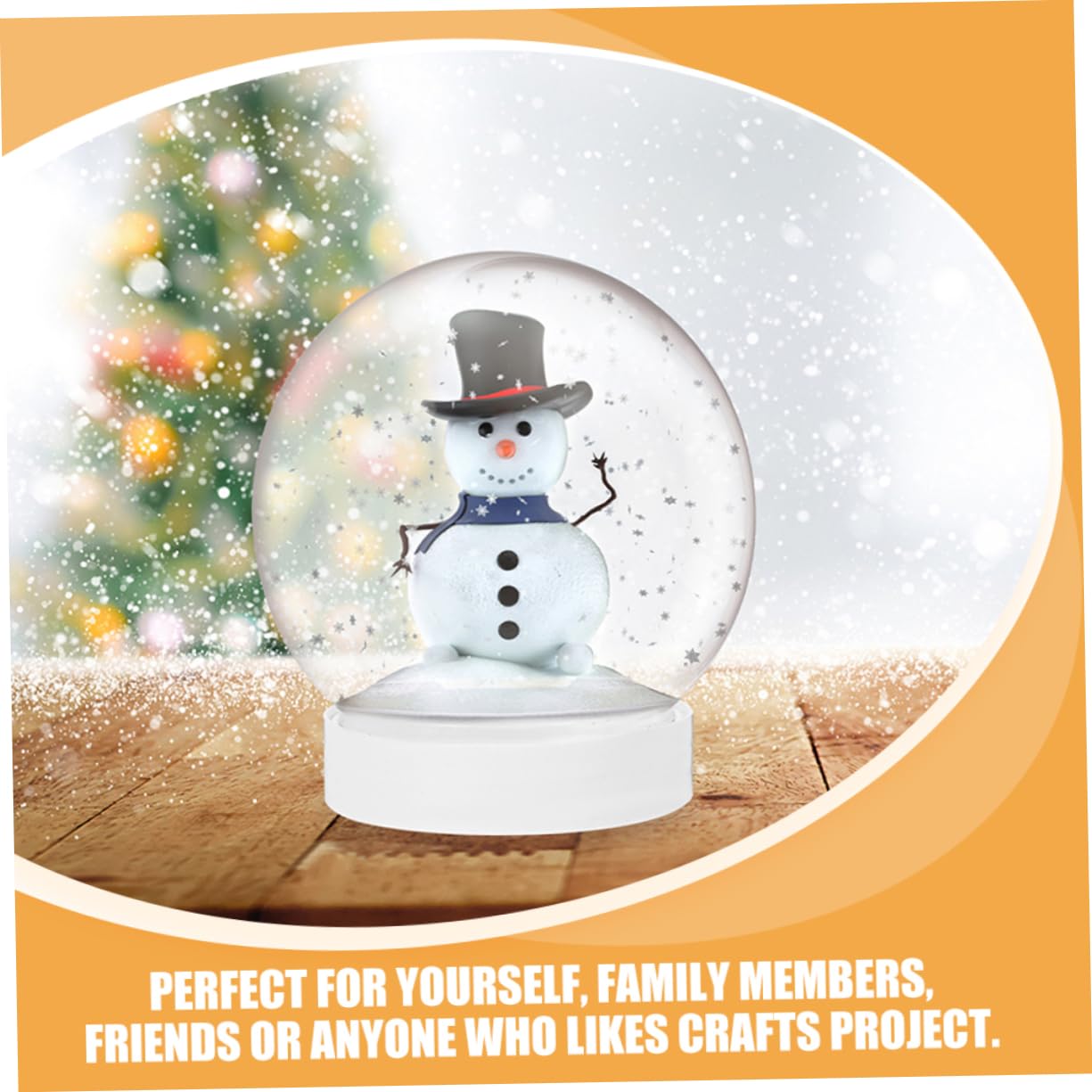 MAGICLULU 60 Pz Globo di Neve Palla di Neve Fai da Te Globo dei Ricordi Vuoto Globo Fai da Te Vaso Globo Riempibile Sfera Ornamentale Riempibile Sfera di Neve Chiara Plastica Bianca