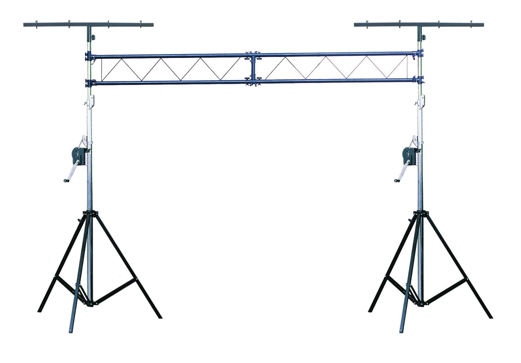 QUIK LOK - SLS/15, SUPPORTO CRANK-UP in Acciaio 175‑400 cm con Argano, Base Ø115‑168 cm, Portata 85 kg, Certificato TUV/GS, Nero