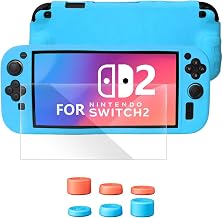 GAMINJA Protective Case for Nintendo Switch 2 8 In1 Ergonomic Bundle (Blue)