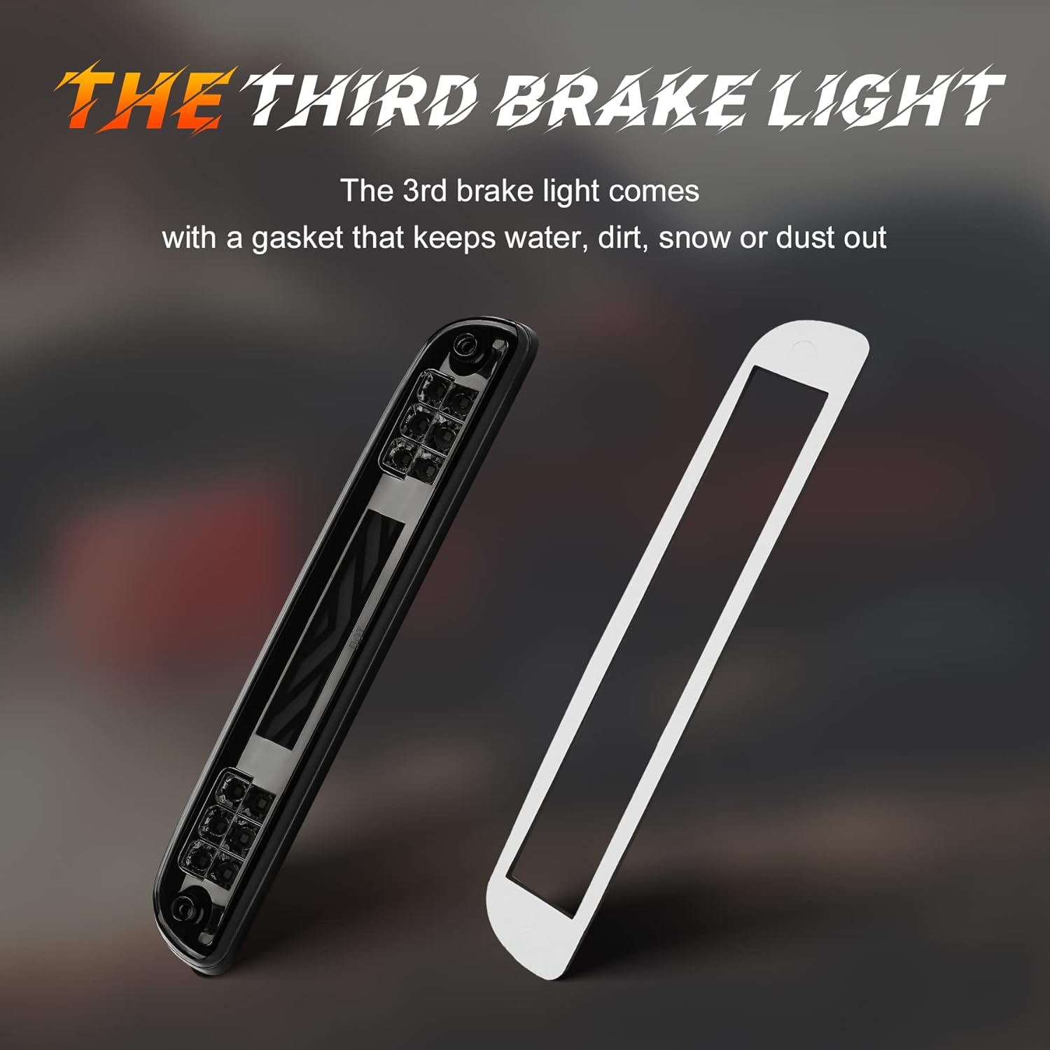 For Ford F250 F350 Super Duty Explorer Ranger 3rd Third Brake Cargo Light High Mount LED Lamp Tail Light Electroplating Housing (Smoked)