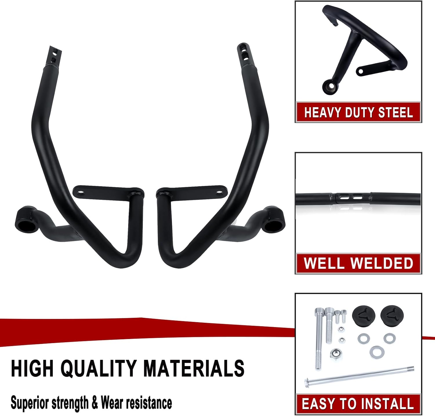Highway Crash Bar Engine Guard Protector Replacement for Suzuki SV650 SV 650 2017-2025 SV650X SV 650X 2018 2019 2020 2021 2022 2023 2024 2025