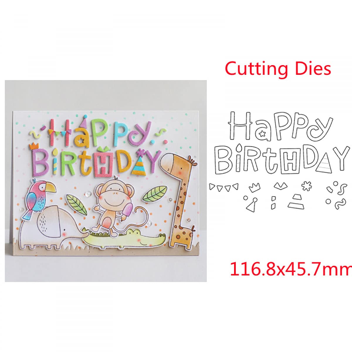Fustella Metallica Happy Birthday – Per Scrapbooking E Biglietti Fai Da Te – Decorazioni A Forma Di Frase