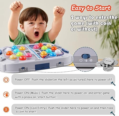 Miniatura 9 de Juego Whack Mole para niños pequeños, juguetes para niños y niñas de 3 a 12 años, juguetes de topos para niños, regalos para niños de 3, 4, 5, 6