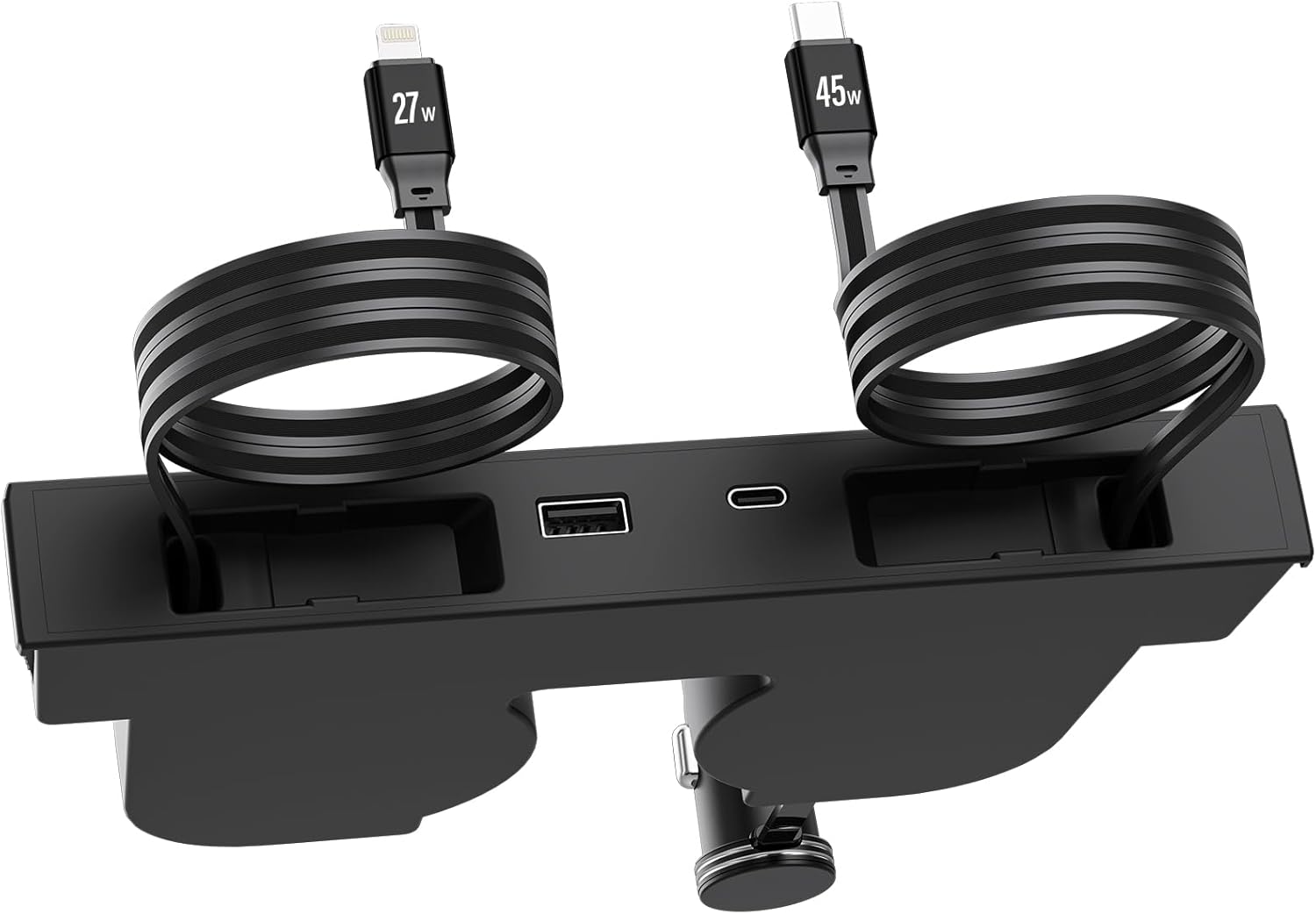 USB HUB for Tesla New Model Y Juniper & Model 3 Highland，Hidden Docking Station Design，Tesla Model 3 (2024 2025 2026)/New Model Y Juniper Accessories for Phone Charger Fast Charging Cables