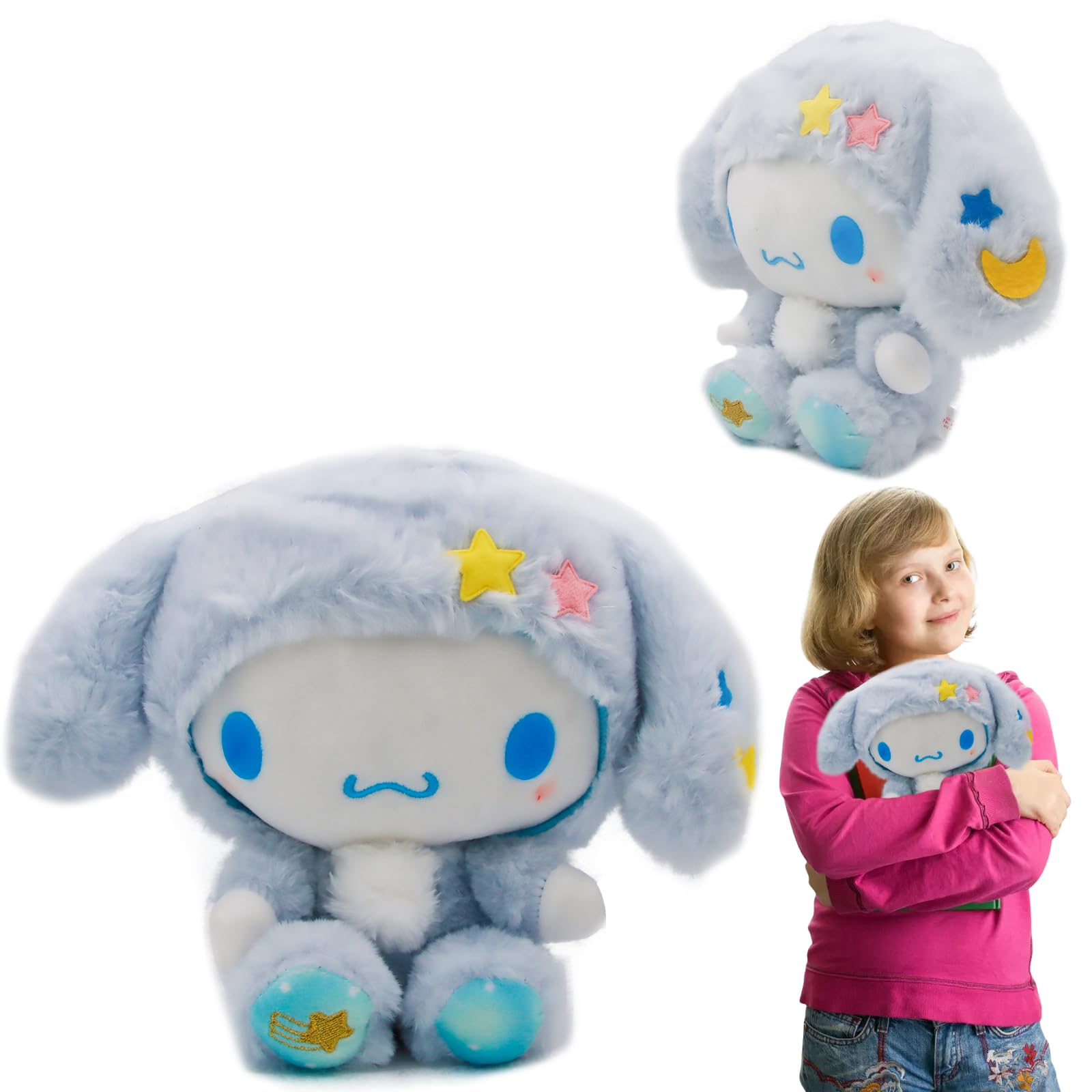 Peluche Juguetes,Peluche de Cinnamoroll, Kuromi de Peluche,Charmmy Kitty, Juguetes de Animales Suaves Ultra Suaves y Lindos Juguete de Cumpleaños Suave de Algodón PP Niño y Niña (yuguigou)