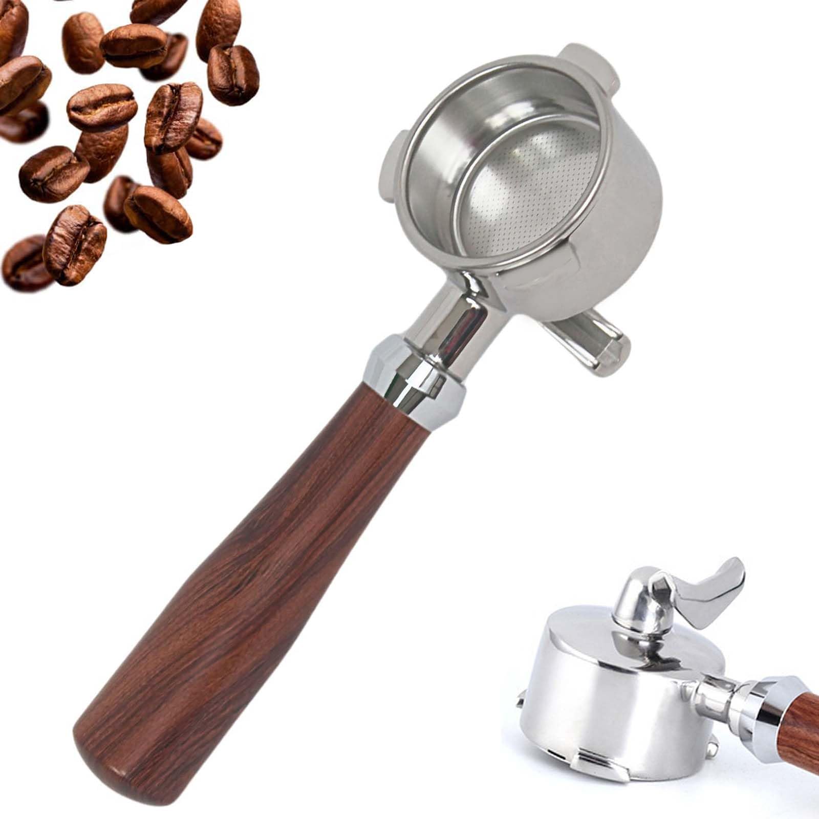 Siebträger 51mm, Doppel Auslauf 3 Ohren Portafilter Kompatibel mit Delonghi Dedica EC680/EC685/EC785/EC820/EC850/EC860, Edelstahl SiebträGer Filterhalter
