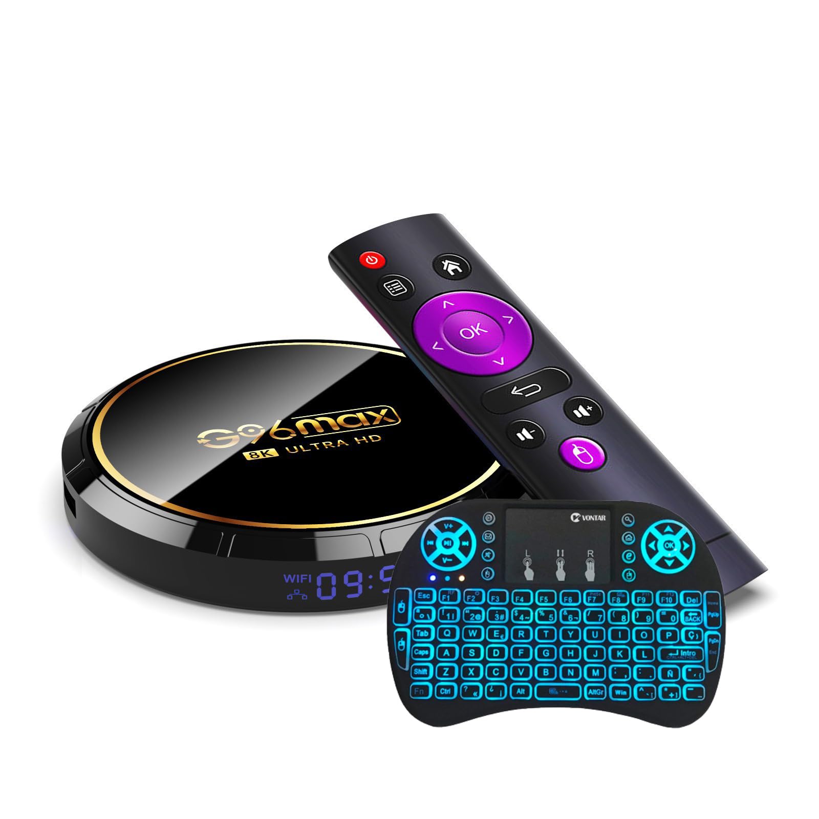 CHROXAndroid 13.0 TV Box,G96max 8K 4GB RAM 32GB ROM RK3528 Quad-Core 64Bit Wifi6 Dual 2.4G/5.8G Wifi BT5.0 HDR10+ Ultra HD USB3.0 Smart Home Player,4gb+64gb