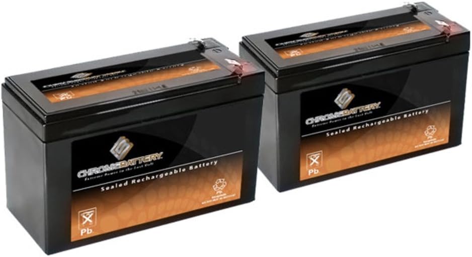 12V 7.6AH SLA Battery replaces hr9-12 gp1270 sla1075 wp7-12 bp8-12 - 2PK