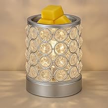 Leyoue Electric Crystal Wax Melt Warmer - Bulb Heating, Elegant Crystal Design, Quickly Melts Wax Blocks, Releases Long-Lasting Fragrance, Perfect Candle Wax Burner and Wax Warmer for Home Decor
