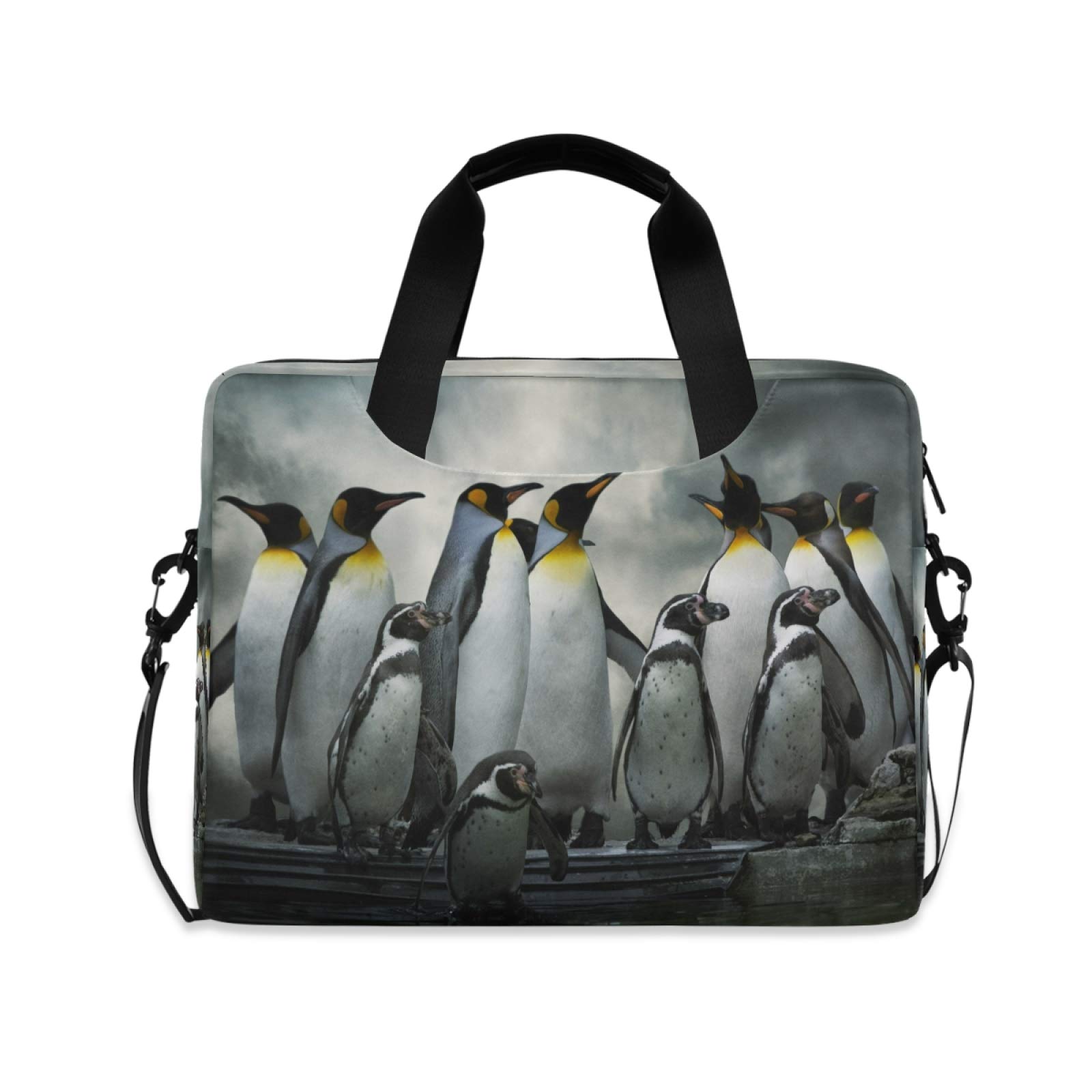OOWOW Borsa Del Computer Portatile Per Le Donne Uomini Animale Pinguino