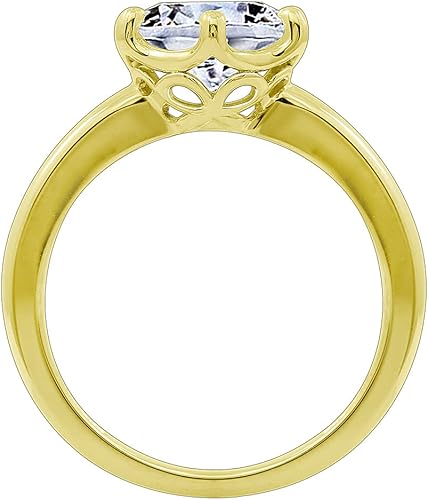 Miniatura 2 de Sterling Silver Solitaire Ring set with Round Infinite Elements Cubic Zirconia