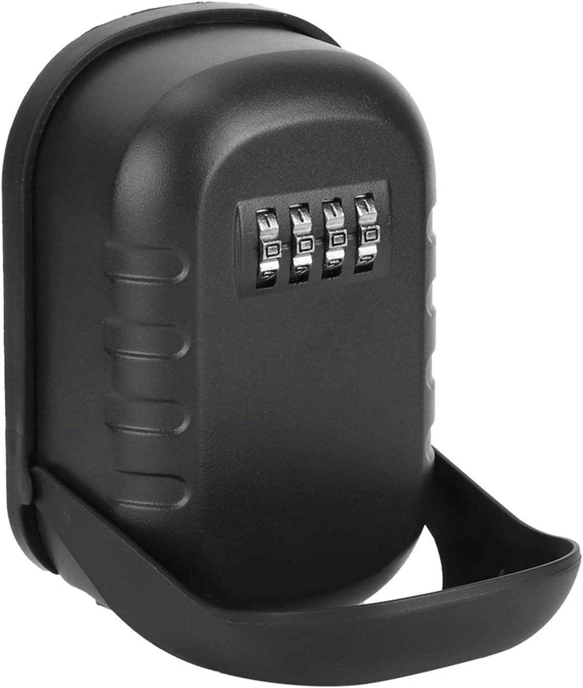 Key Lock Box, Professional Aluminum Alloy Key Lock Box Wall Mount Combination Lockbox Outdoor Key Security Storage Case (4.7 x 3.1 x 1.4in)(2#Black)