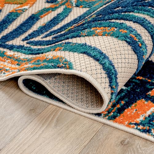 Tapete decorativo Rugshop Tropical Floral 6'6" x 9' miniatura 3