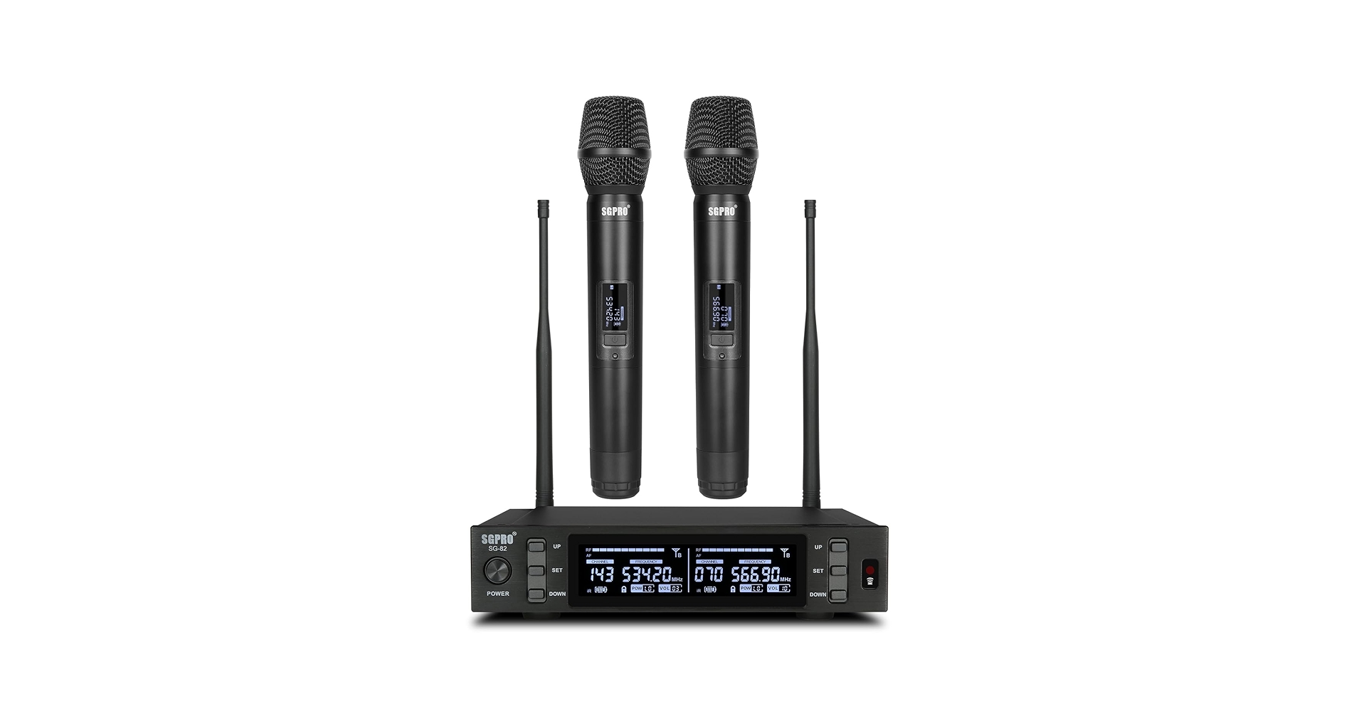 Amazon.com: SGPRO Dual Wireless Microphone System - Metal
