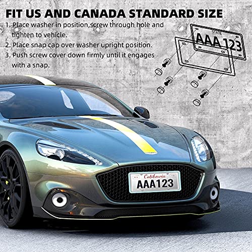 Qiqamole 2 Pack Silicone License Plate Frame Front Back License Plate Cover License Plate Bracket Holder Rust-Proof, Rattle-Proof, Weather-Proof, For Us Ca Standard Cars(Blue) #TOP6