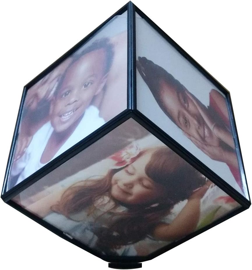 Gifts Byte Personalized 6 Photo Cube Plastic Frame (Black)