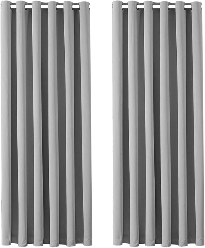 Aspire Homeware Blackout Curtains for Bedroom Light Grey Curtains