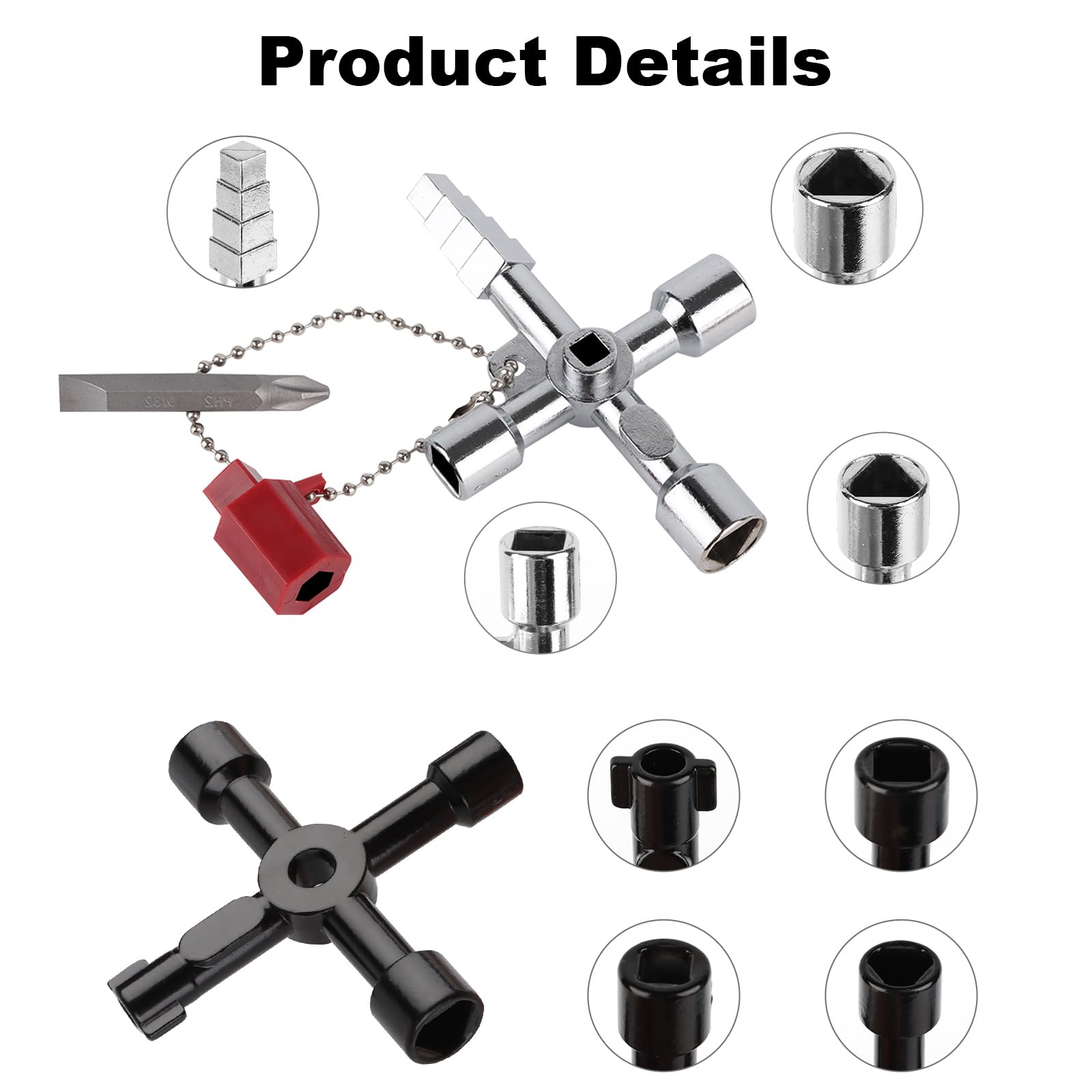 Lulalula 2 Pièces Cle Triangle, Clé Triangle Poubelle 4 Voies