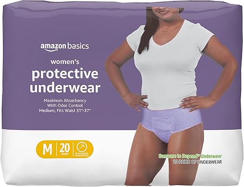 Miniatura 8 de Tienda Basics - Ropa interior protectora para mujer, incontinencia y posparto, máxima absorción, talla S, lavanda, 24 unidades (1 paquete de 24)