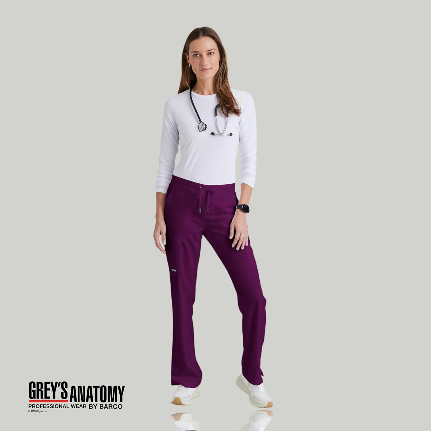 BARCO Grey's Anatomy Scrubs - Mia Scrub Pant for Women, Elastic Back Waist, Mid-Rise Shaped Leg Women's Scrub Pant - Image 2