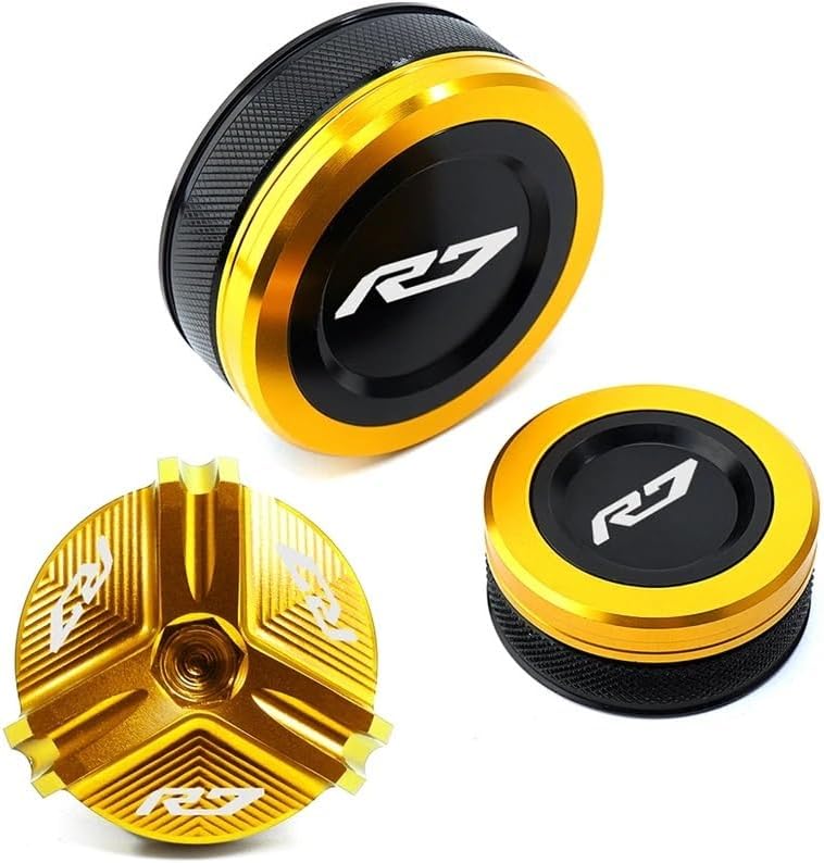 Motorcycle Oil Filler Caps, For YZF R7 YZFR7 Yzf R7 2021-2023 Motorcycle Accessories CNC Oil Filler Cap Front & Rear Brake Fluid Reservoir Cover