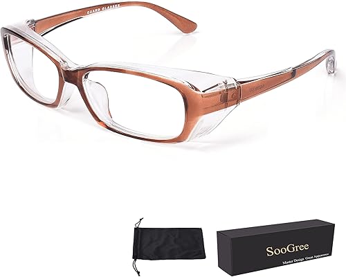 Miniatura 2 de Gafas de seguridad, lentes envolventes transparentes antiarañazos, gafas protectoras desmontables con marco de miopía