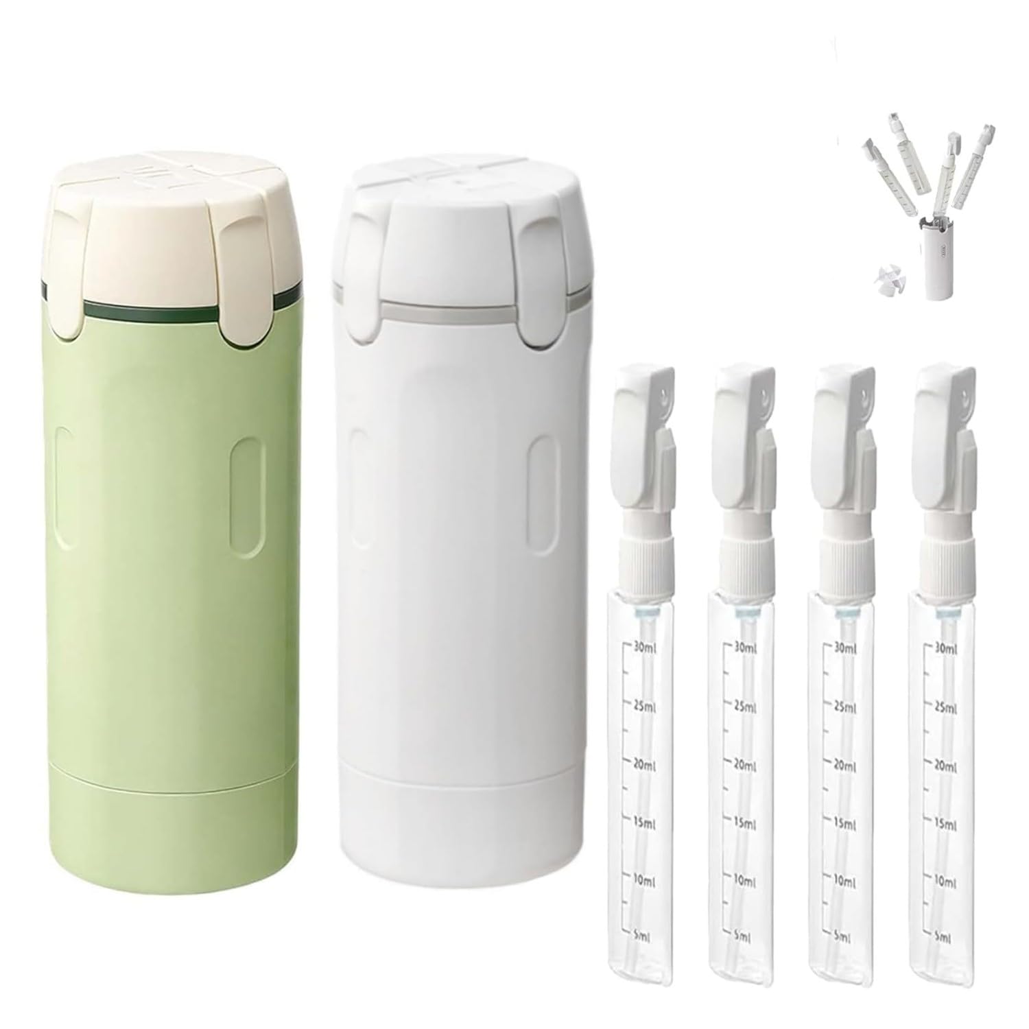 Bouteilles distributrice de voyage 4 en 1 anti-gaspillage pour shampoing