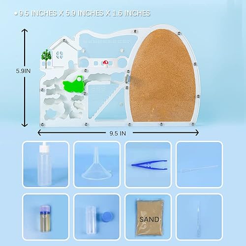 Miniatura 2 de ELNMLHT Ant Farm Castle, kit de observación de colonia de hormigas de arena, kit de ciencia de hábitat para ver hormigas, kit educativo y de ciencia