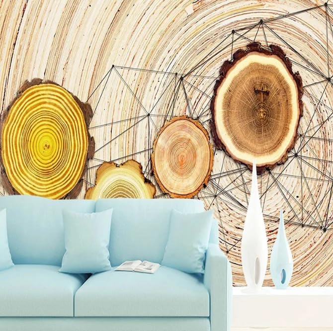 Papier Peint Bois Grand Arbre Fresque Murale 3D 200x140 cm