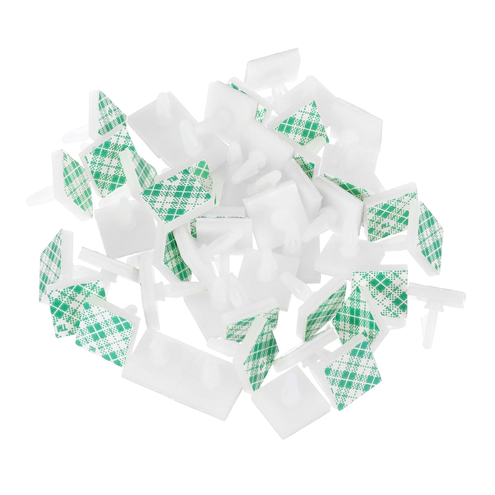 sourcing map 50 Pcs Adhesive PCB Spacer, Sticky Nylon Insulated Standoffs for PCB Board Support, Supporting Height 0.19", Fits PCB Hole Dia 3mm to 3.2mm, White