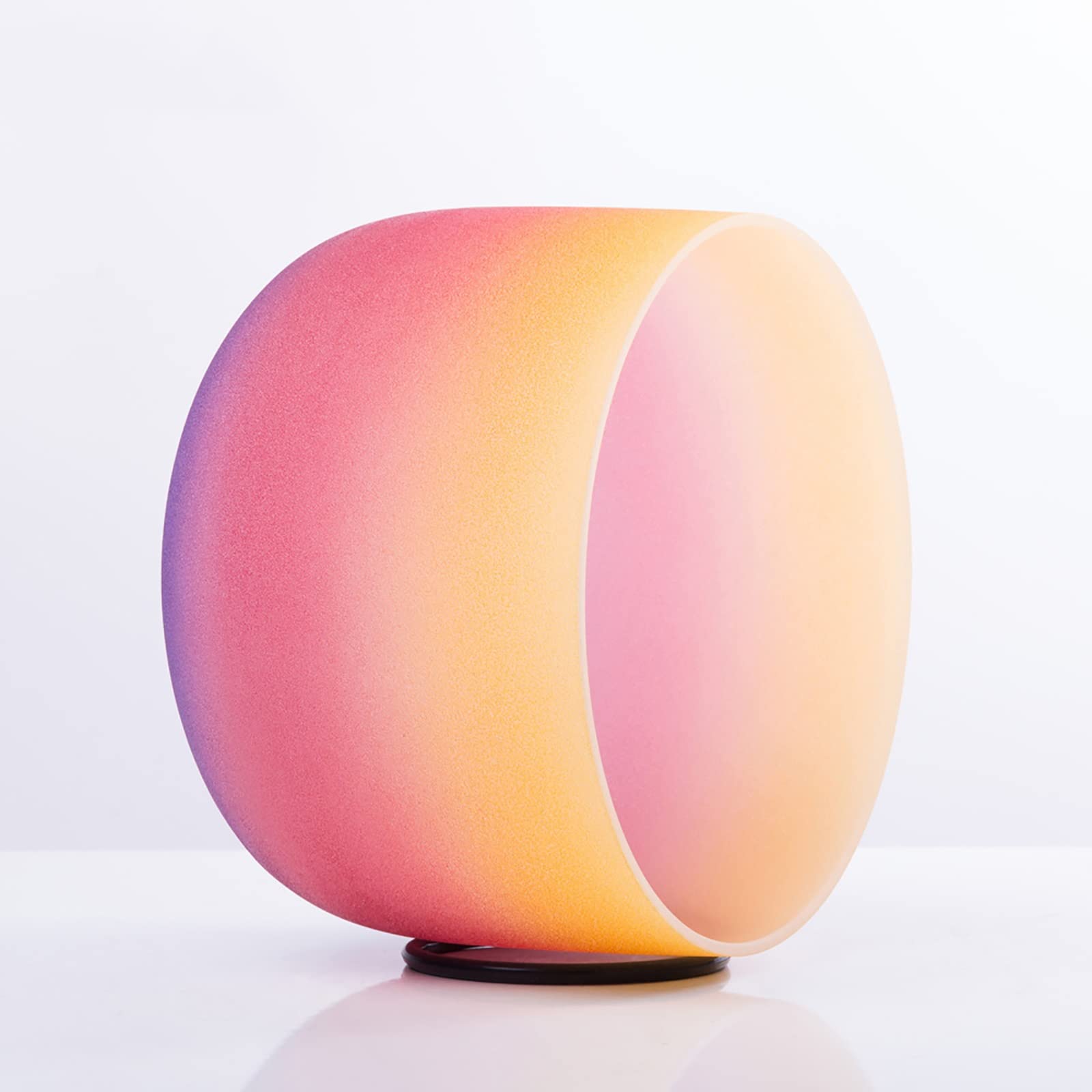 Kristall- Singing Bowl - Rainbow-Serie, 7 Anmerkung C/D/E/F/G/A/B Chakra Sound Heilung Percussion mit Tragetasche, Seide Brokat Kissen, Schaffellstift, Geschenk for Yoga Meditation Zen