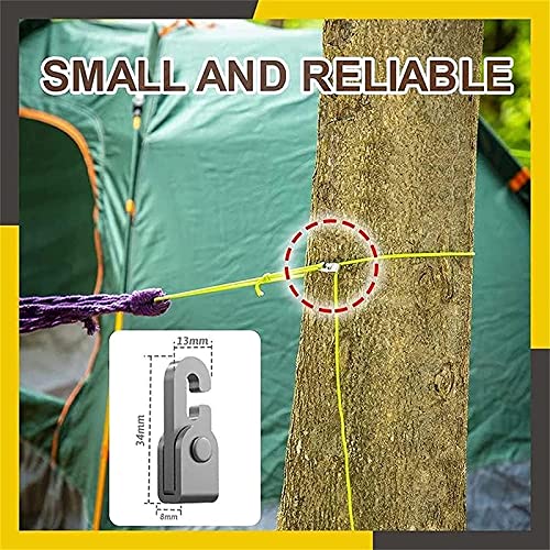 Automatische Vergrendelingshaak, Zelfsluitende Vrije Knoop Eenvoudig Vast Te Maken Touwset, 4 X Touwvergrendelingshaak + 2,5 Mm/5 M Hoge Sterkte Touw X 2 - Image 5