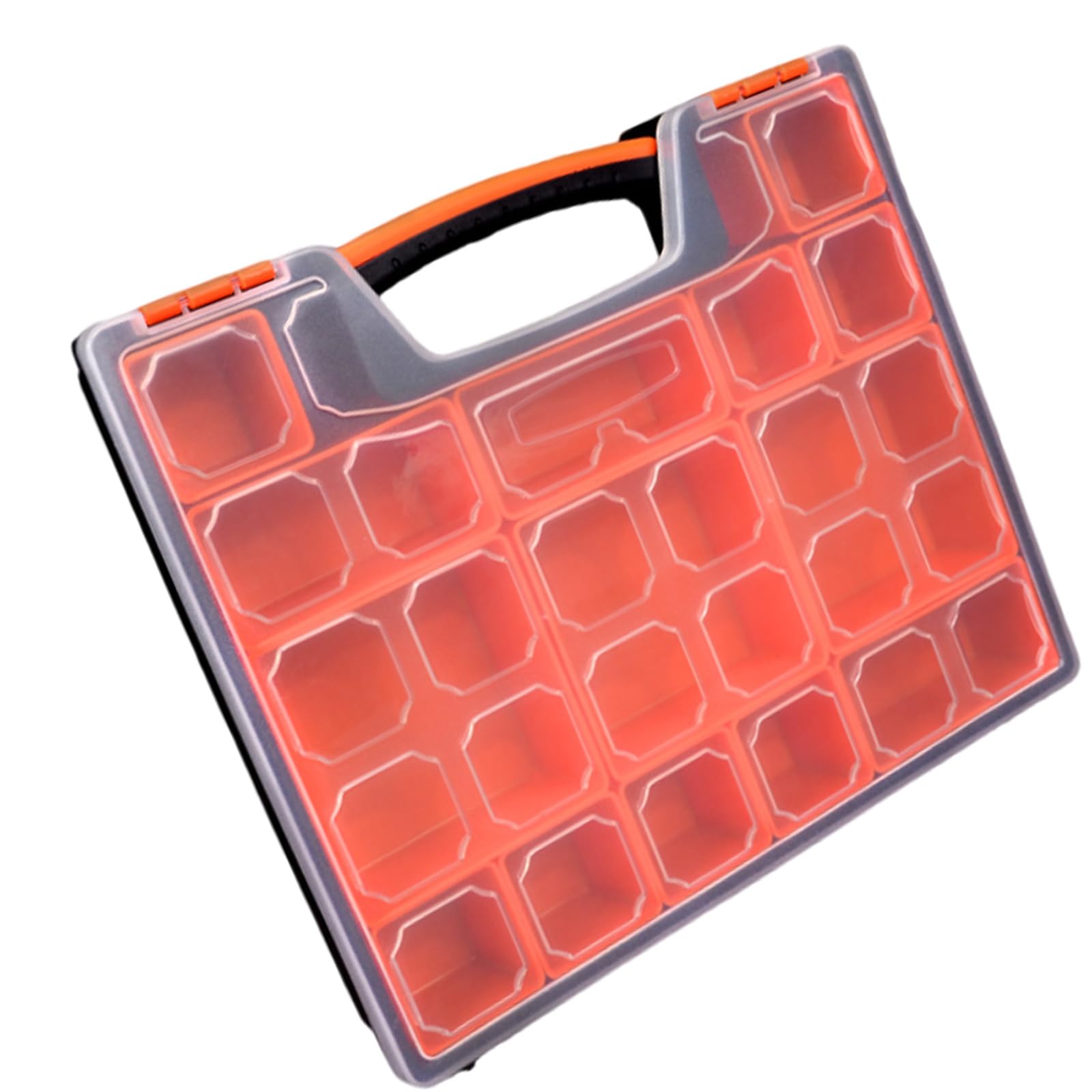 Parts Organizers Tools Organizers Box with Removable Dividers Hardware Storage Box with Latches Portable Handle Portable Tool Compartments